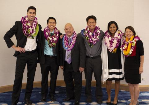 Inaugural graduation class with Dr. Motooka at the 2018 End-of-Year Banquet